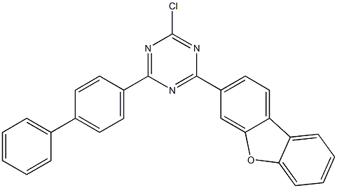 2 - ([1,1'-联苯] -4-基)-4-氯-6-(二苯并[B,D]呋喃-3-基)-1,3,5-三嗪 结构式