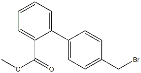 4'-溴甲基联苯-2-甲酸甲酯 结构式