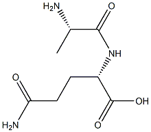 N-（2）-L-丙氨酰-L-谷氨酰胺 结构式