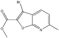 3-Bromo-6-methyl-furo[2,3-b]pyridine-2-carboxylic acid methyl ester 结构式