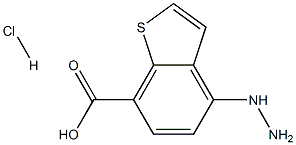 4-hydrazinylbenzo[b]thiophene-7-carboxylic acid hydrochloride 结构式