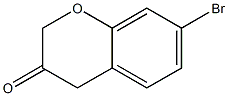 7-溴-3,4-二氢-2H-1-苯并吡喃-3-酮 结构式