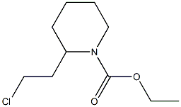 2-(2-氯乙基)哌啶-1-甲酸乙酯 结构式