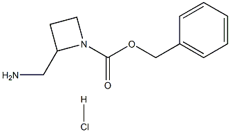 2-AMINOMETHYL-AZETIDINE-1-CARBOXYLIC ACID BENZYL ESTER HYDROCHLORIDE 结构式