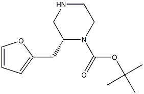 (R)-2-FURAN-2-YLMETHYL-PIPERAZINE-1-CARBOXYLIC ACID TERT-BUTYL ESTER 结构式