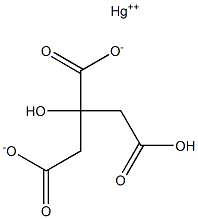 Mercury(II) hydrogen citrate 结构式