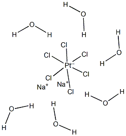 Sodium hexachloroplatinate(IV) hexahydrate 结构式