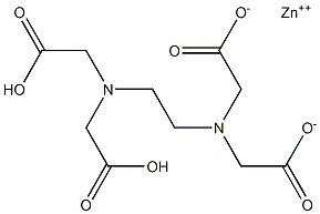 Zinc dihydrogen EDTA 结构式