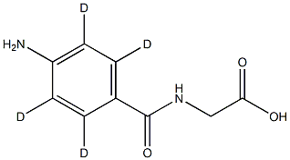 4-Aminobenzoyl-2,3,5,6-D4-glycine 结构式