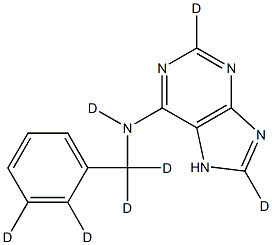 N6-Benzyladenine-D7 结构式