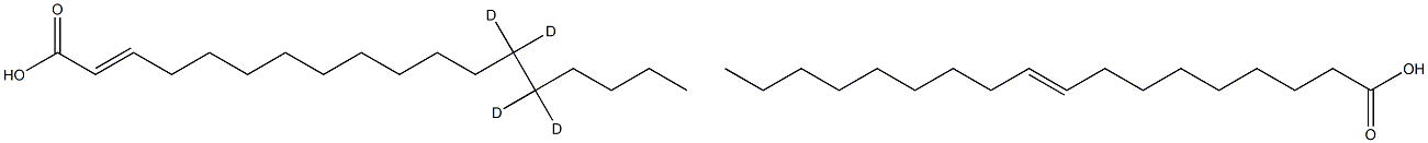 Octadecenoic Acid-13,13,14,14-D4   (Elaidic Acid) 结构式