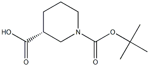 (R)-1-叔丁氧羰基-3-哌啶甲酸 结构式