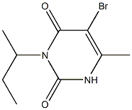 5-溴-3-仲丁基-6-甲基尿嘧啶 结构式