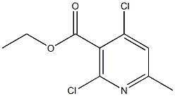 2,4-二氯-6-甲基烟酸乙酯 结构式