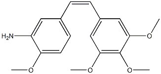 (Z)-3,4,5,4'-四甲氧基-3'-氨基二苯乙烯 结构式