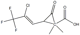 2,2-二甲基-3-(2-氯-3,3,3-三氟-1-丙烯基)-环丙酸 结构式