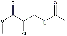 3-乙酰氨基-2-氯-丙酸甲酯 结构式