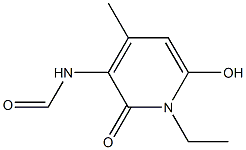 3-甲酰氨基-4-甲基-6-羟基-N-乙基吡啶酮 结构式