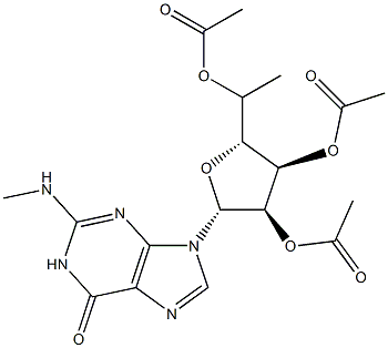 2',3',5'-Tri-O-acetyl-N2-dimethyl-D-guanosine 结构式