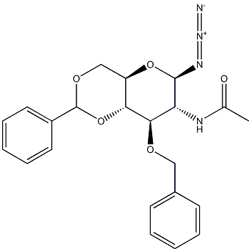 2-Acetamido-3-O-benzyl-4,6-O-benzylidene-2-deoxy-b-D-glucopyranosylazide 结构式