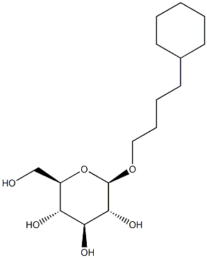 4-Cyclohexylbutyl-b-D-glucopyranoside 结构式