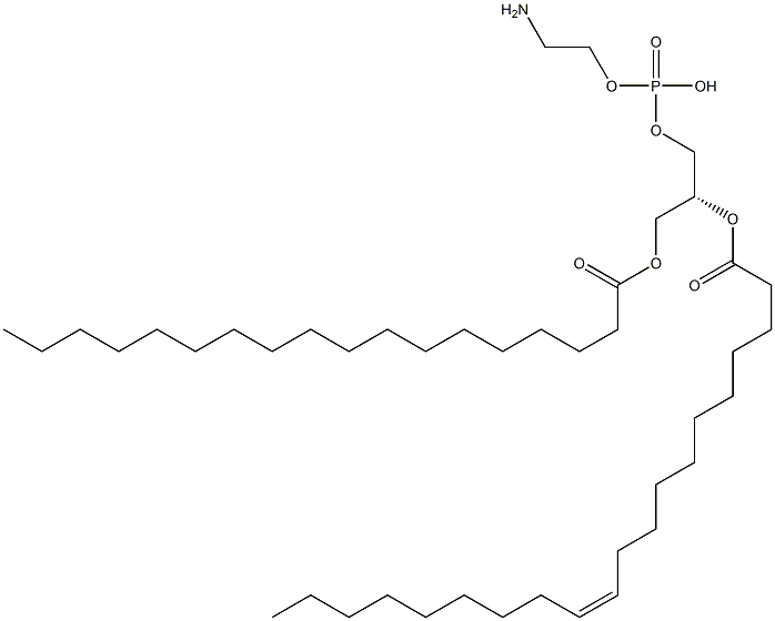 2-aminoethoxy-[(2R)-2-[(Z)-icos-11-enoyl]oxy-3-octadecanoyloxy-propoxy]phosphinic acid 结构式