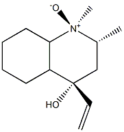1,2-Dimethyl-4beta-vinyl-4alpha-hydroxy-trans-decahydroquinoline-N-oxi de 结构式