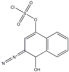 2-Diazo-1-naphthol-4-sulfochloride. 结构式