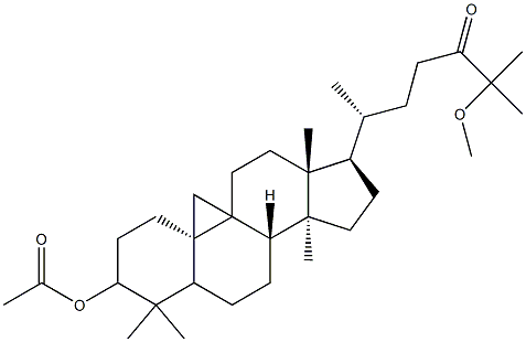 9,19-Cyclolanostan-24-one, 3-acetoxy-25-methoxy- 结构式