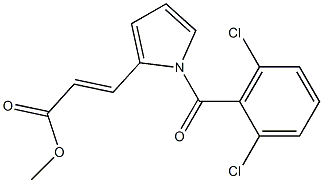 Methyl 3-[1-(2,6-dichlorobenzoyl)pyrrol-2-yl]prop-2-enoate 结构式