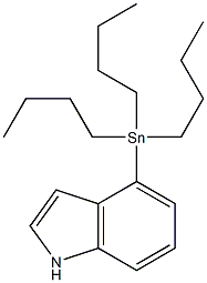 4-(Tributylstannyl)-1H-indole 结构式