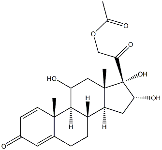 16A-HYDROXY-PREDNISOLONE ACETATE 结构式