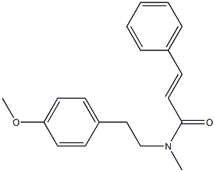 N-Methyl-N-(4-methoxylphenyethyl)-cinnamamide 结构式