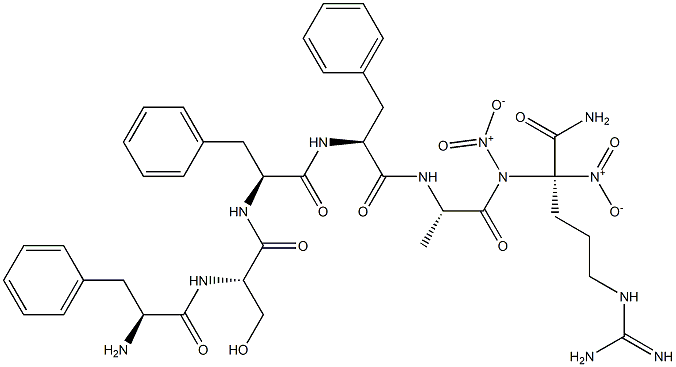 dinitrophenylalanyl-seryl-phenylalanyl-phenylalanyl-alanyl-argininamide 结构式