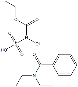 N-(ethoxycarbonyl)-O-(diethylcarbamoyl)benzenesulfohydroxamic acid 结构式