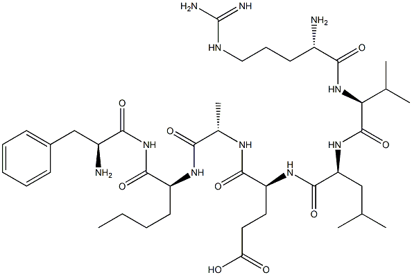 arginyl-valyl-leucyl-r-phenylalanyl-glutamyl-alanyl-norleucinamide 结构式