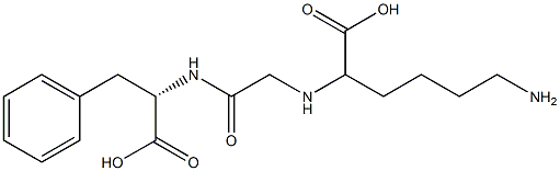 N-(1-carboxy-5-aminopentyl)glycylphenylalanine 结构式