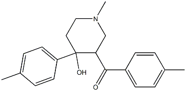 4-hydroxy-1-methyl-4-(4-methylphenyl)-3-piperidyl 4-methylphenyl ketone 结构式