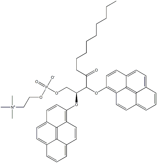 1,2-bis(pyren-1-yl)decanoyl-sn-glycero-3-phosphocholine 结构式