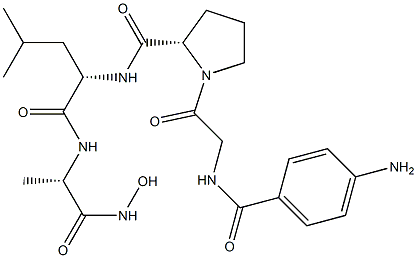 4-aminobenzoyl-glycyl-prolyl-leucyl-alanine hydroxamic acid 结构式