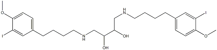 1,4-bis-(4-(3-iodo-4-methoxyphenyl)butylamino)butane-2,3-diol 结构式
