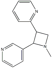 3-pyridyl-1-methyl-2-(3-pyridyl)azetidine 结构式