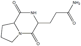 3-(2-carbamoylethyl)-2,3,6,7,8,8a-hexahydro-1H,4H-pyrrolo(1,2-a)pyrazin-1,4-dione 结构式