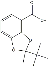 2-tert-butyl-2-methyl-1,3-benzodioxole-4-carboxylic acid 结构式