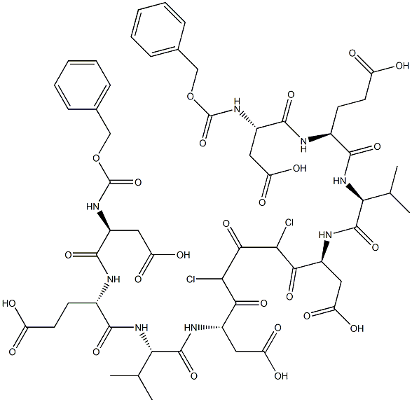 benzyloxycarbonyl aspartyl-glutamyl-valyl-aspartyl-chloromethyl ketone 结构式