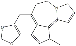 1-methyl-3,4,5,6,9,10-hexahydro-7H-cyclopenta(j,k)-1,3-dioxolo(4,5-h)pyrrolo(2,1-b)(3)benzazepine 结构式