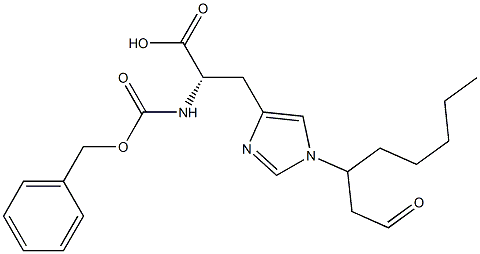 N-(carbobenzyloxy)-1-(1-(formylmethyl)hexyl)histidine 结构式