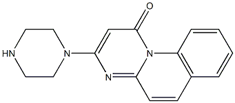 3-(1-piperazinyl)-1H-pyrimido(1,2-a)quinolin-1-one 结构式