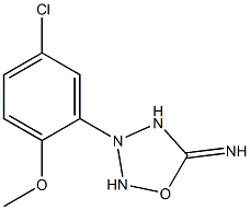 3-(2-methoxy-5-chlorophenyl)oxatriazol-5-imine 结构式