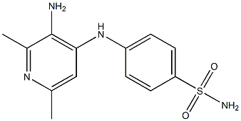 4-amino-N-(2,6 bis-methylamino-pyridin-4-yl)-benzene sulfonamide 结构式